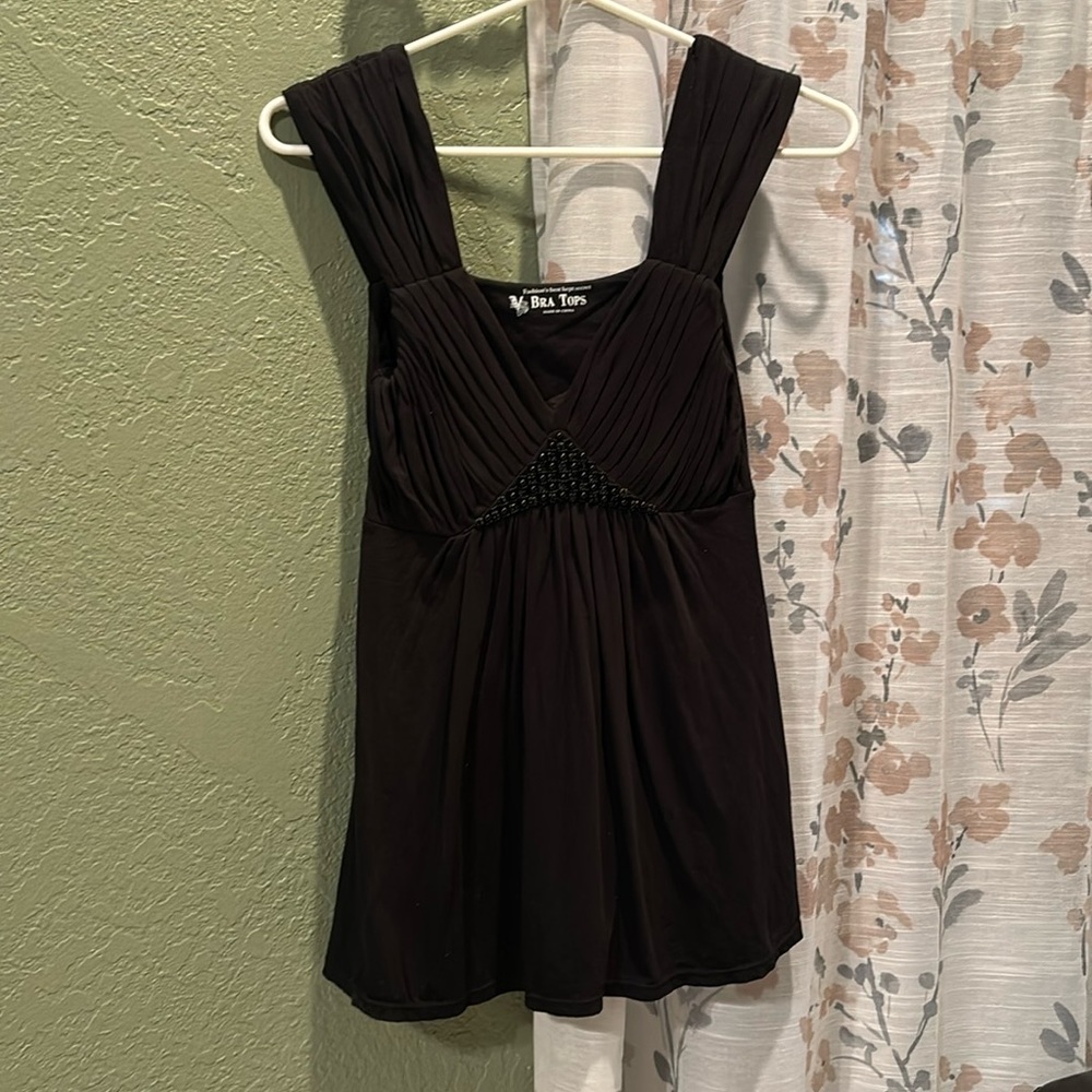 VS bra top with mid-section embellishments